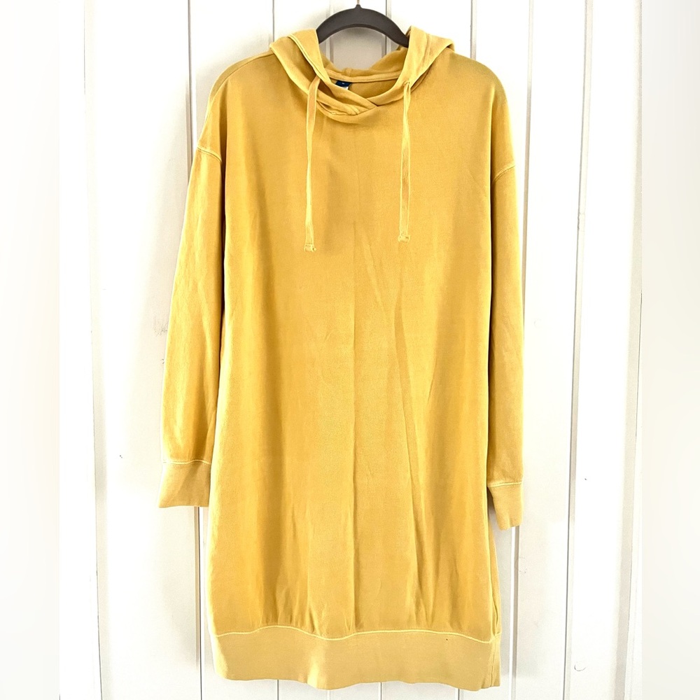 Old Navy Yellow Hoodie Dress NWT , Sz M (P2P 22”) - Picture 2 of 6